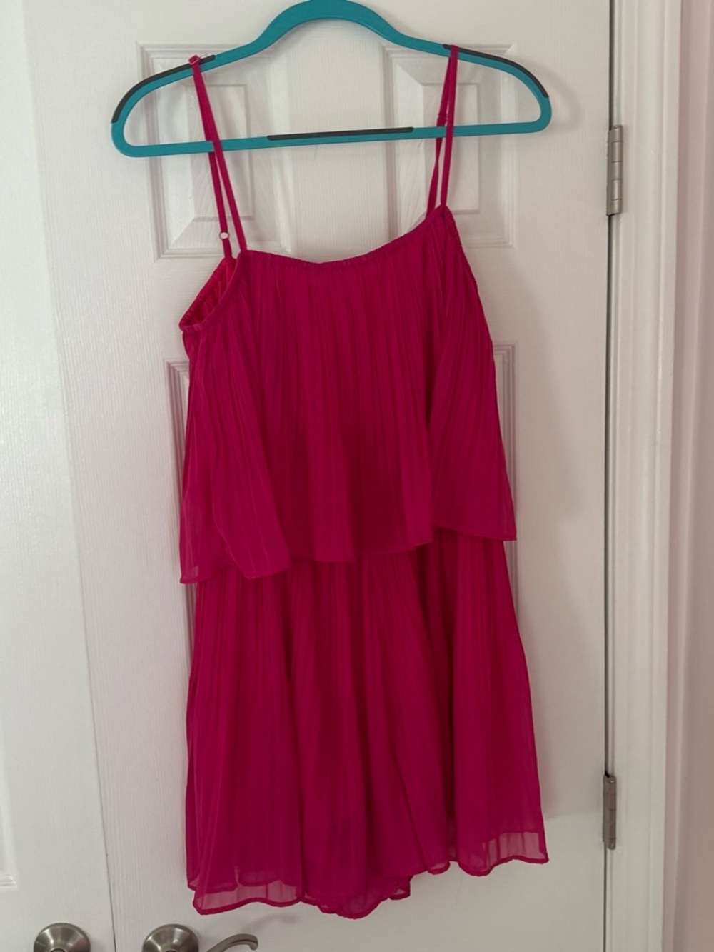 Hot Pink flowy romper